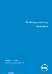 Dell P2314H Bedienungsanleitung
