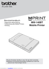 Brother MPRINT MW-140BT Benutzerhandbuch