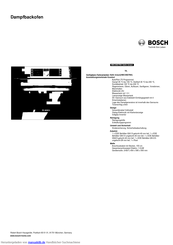 Bosch HBC36D7B4 Kurzanleitung