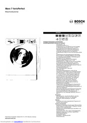 Bosch WAE28496 Kurzanleitung