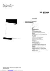 Bosch DWK06G620 Kurzanleitung