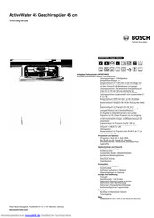 Bosch SPV69T40EU Kurzanleitung