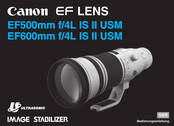 Canon EF500mm f/4L IS USM Bedienungsanleitung