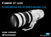 Canon EF 200-400mm f4L IS USM Extender 1.4x Bedienungsanleitung