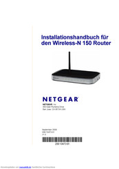 NETGEAR Wireless-N 150 Router Installationshandbuch