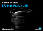 Canon EF 24mm f1.4L II USM Bedienungsanleitung