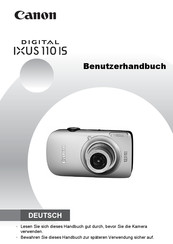 Canon Digital Ixus 110 IS Benutzerhandbuch