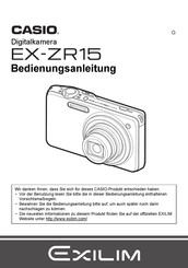 Casio EX-ZR15 Bedienungsanleitung