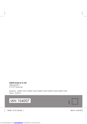 Auriol 104007-14-01 Bedienungsanleitung
