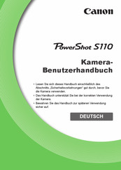 Canon PoweShot s110 Benutzerhandbuch