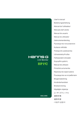 Hanns.G HP192 Bedienungsanleitung