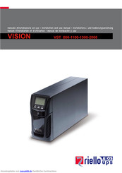 Riello UPS VST 2000 Installations- Und Bedienungsanleitung