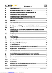 Powerplus POWX0047LI Handbuch