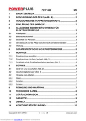 Powerplus POW1880 Handbuch