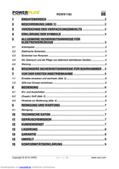 Powerplus POWX1183 Handbuch