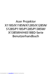 Acer X1185 Benutzerhandbuch