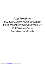 Acer P1285i Benutzerhandbuch