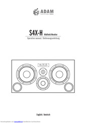 Adam S4X-H Bedienungsanleitung