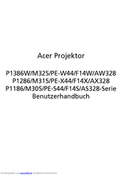 Acer P1386W/M325/PE Benutzerhandbuch