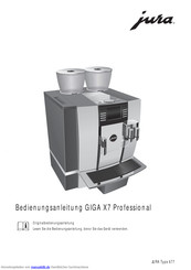 Jura GIGA X7 Professional Bedienungsanleitung