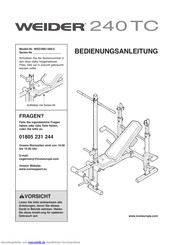 Weider 240 TC Bedienungsanleitung