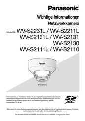 Panasonic WV-S2110 Bedienungsanleitung