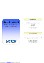 AIPTEK Hyper Pen 6000U Bedienungsanleitung