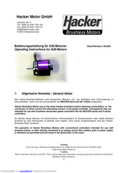 Hacker Motor A-30 Bedienungsanleitung
