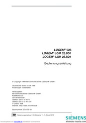 Siemens LOGEM LGM 28.8D1 Bedienungsanleitung