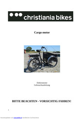 christiania bikes Cargo motor Gebrauchsanleitung