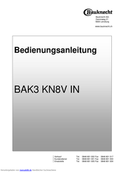 Bauknecht BAK3 KN8V IN Bedienungsanleitung