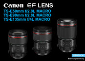 Canon EF LENS TS-E90mm f/2.8L MACRO Bedienungsanleitung