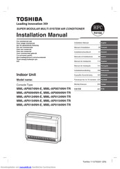 Toshiba MML-AP0074NH-E Installationshandbuch