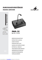 Monacor PAM-10 Bedienungsanleitung