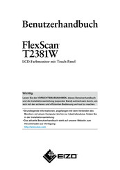 Eizo FlexScan T2381W Benutzerhandbuch