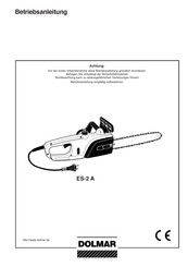 Dolmar ES-2 A Betriebsanleitung