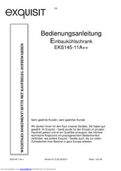 Exquisit EKS145-11A++ Bedienungsanleitung