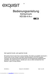 Exquisit KS126-4 A++ Bedienungsanleitung
