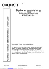 Exquisit KS125-4U A++ Bedienungsanleitung