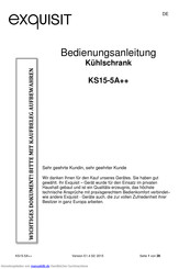 Exquisit KS15-5A++ Bedienungsanleitung