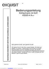 Exquisit KS325-4 A++ Bedienungsanleitung