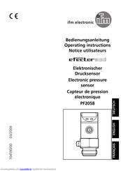IFM Electronic efector500 PF2058 Bedienungsanleitung