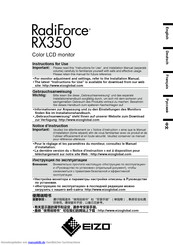 Eizo RadiForce RX350 Gebrauchsanweisung