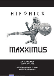 Hifonics MAXXIMUS Bedienungsanleitung