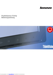 Lenovo ThinkVision T2424p Bedienungsanleitung