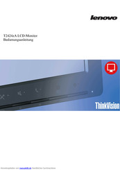 Lenovo ThinkVision T2424zA Bedienungsanleitung