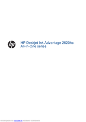 HP Deskjet Ink Advantage 2520hc All-In-One Handbuch