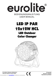 EuroLite LED IP PAR 12x12W HCL Bedienungsanleitung