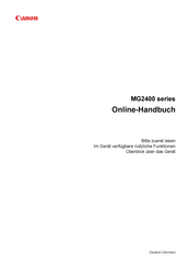 Canon MG2400 series Handbuch