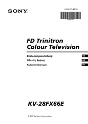 Sony FD Trinitron KV-28FX66E Bedienungsanleitung